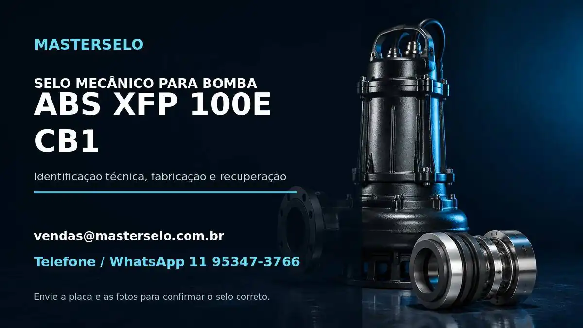 Imagem do modelo de bomba ABS XFP 100E CB1 usada na identificação do selo mecânico