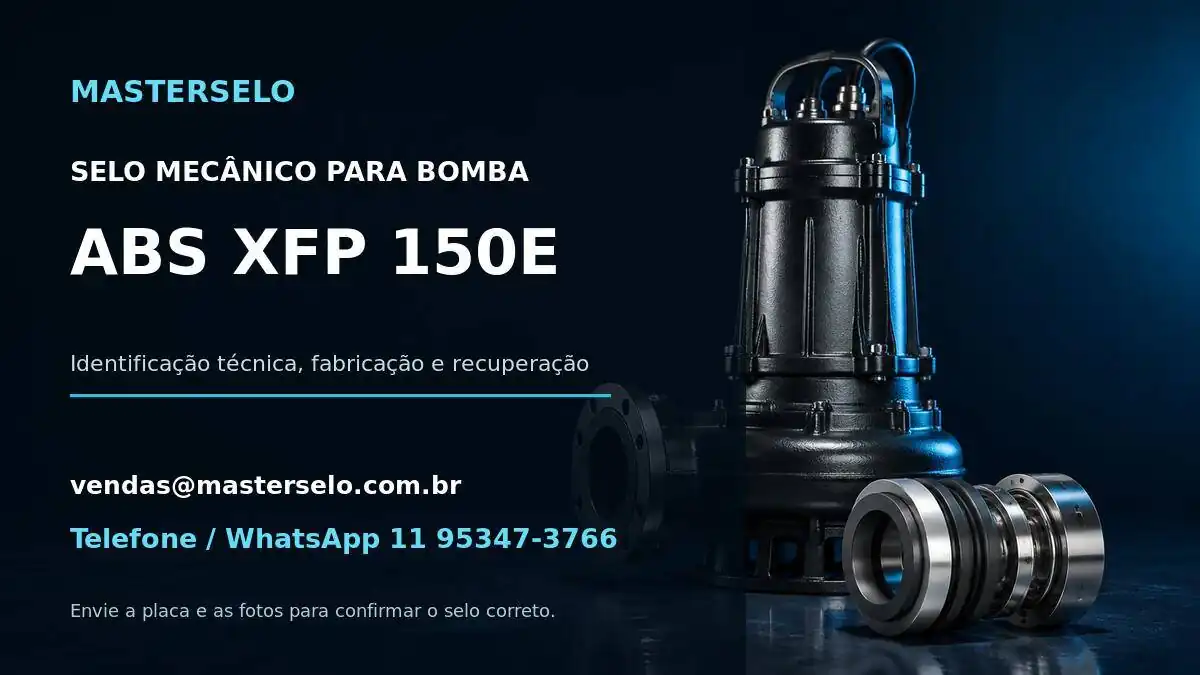Imagem do modelo de bomba ABS XFP 150E usada na identificação do selo mecânico