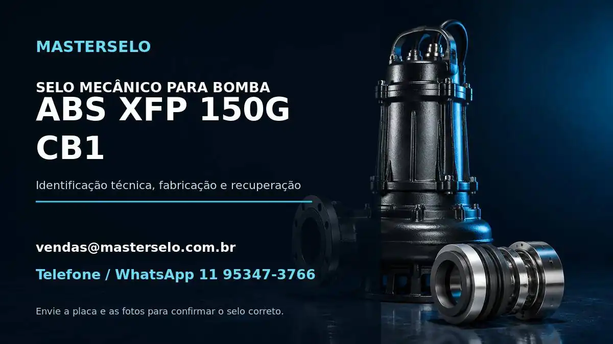 Imagem do modelo de bomba ABS XFP 150G CB1 usada na identificação do selo mecânico