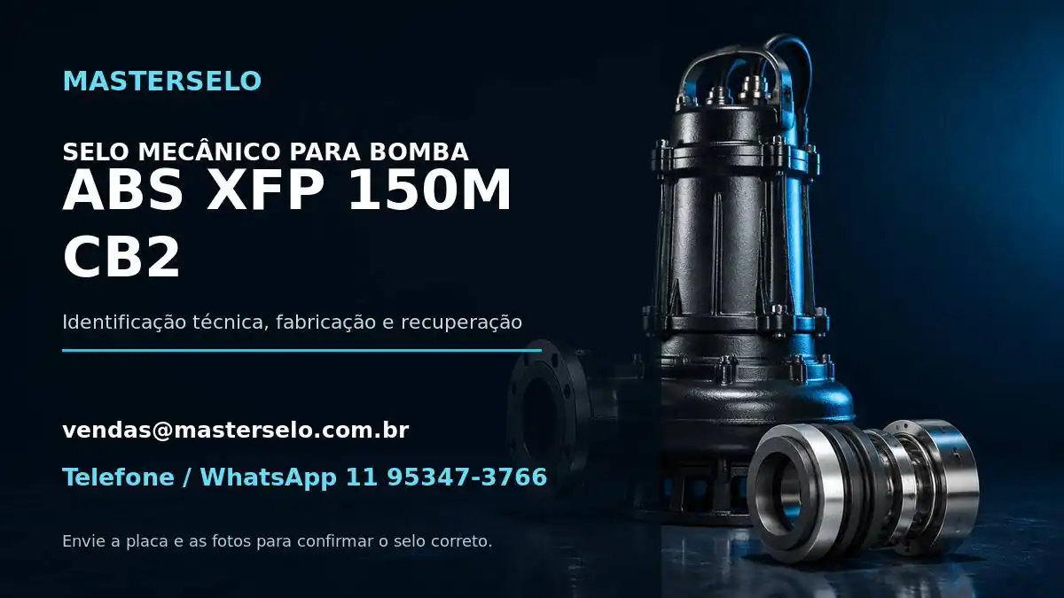 Imagem do modelo de bomba ABS XFP 150M CB2 usada na identificação do selo mecânico