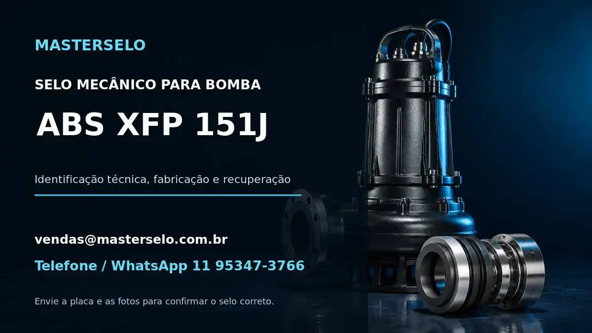 Imagem do modelo de bomba ABS XFP 151J usada na identificação do selo mecânico