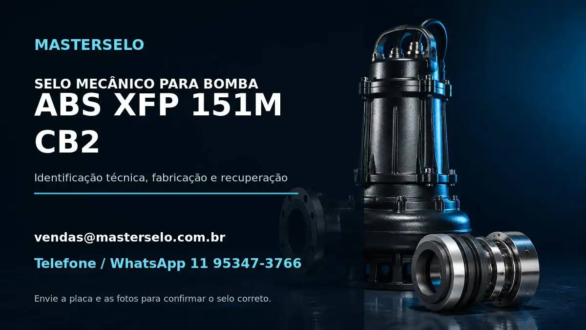 Imagem do modelo de bomba ABS XFP 151M CB2 usada na identificação do selo mecânico