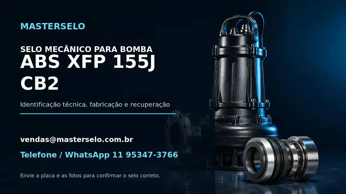 Imagem do modelo de bomba ABS XFP 155J CB2 usada na identificação do selo mecânico