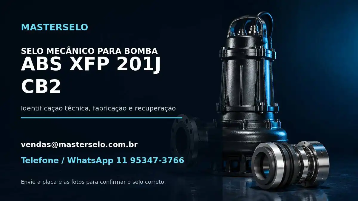Imagem do modelo de bomba ABS XFP 201J CB2 usada na identificação do selo mecânico