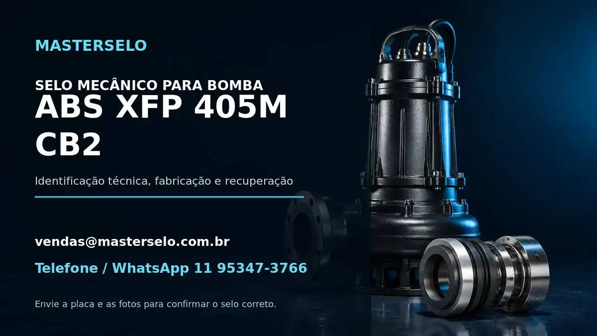 Imagem do modelo de bomba ABS XFP 405M CB2 usada na identificação do selo mecânico