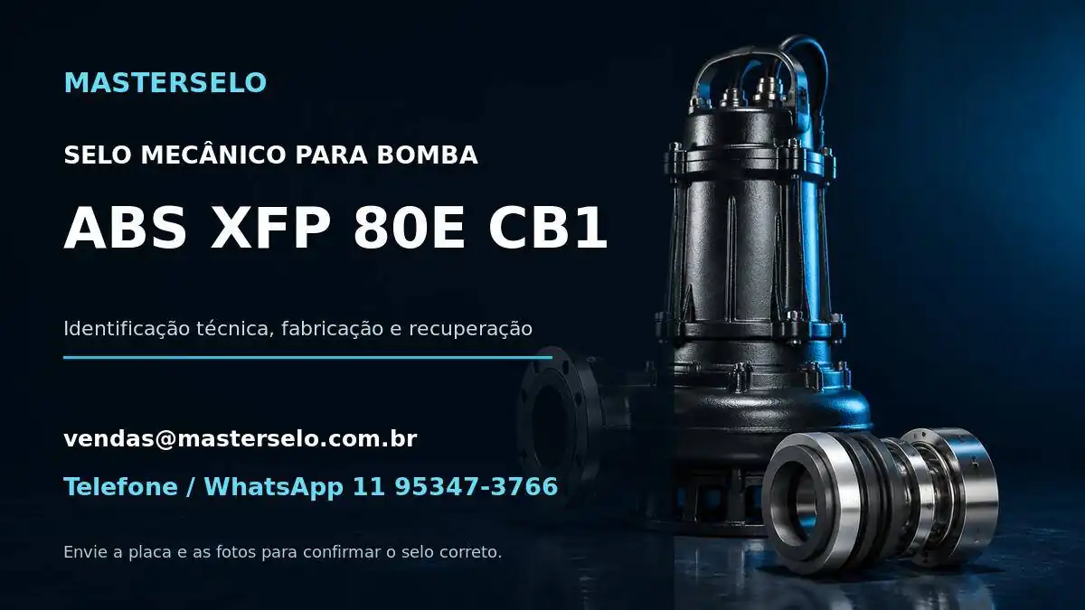 Imagem do modelo de bomba ABS XFP 80E CB1 usada na identificação do selo mecânico