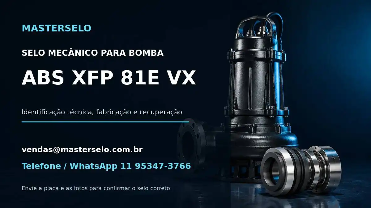 Imagem do modelo de bomba ABS XFP 81E VX usada na identificação do selo mecânico