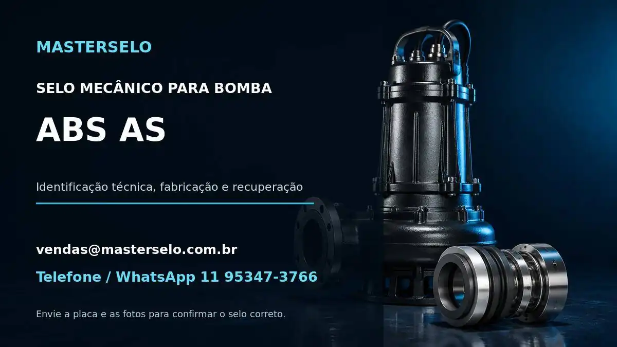 Imagem do modelo de bomba ABS AS usada na identificação do selo mecânico