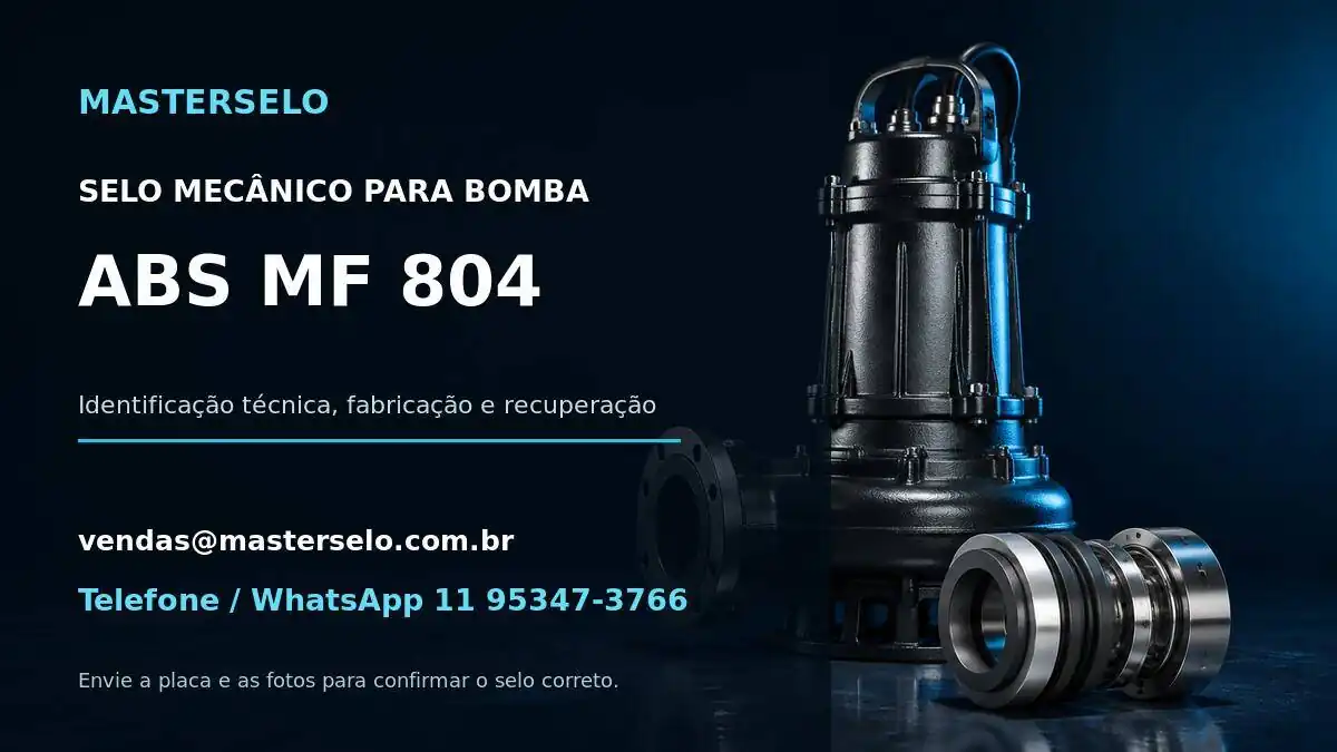 Imagem do modelo de bomba ABS MF 804 usada na identificação do selo mecânico