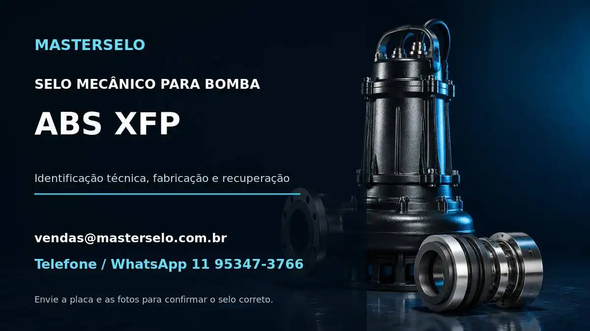 Imagem do modelo de bomba ABS XFP usada na identificação do selo mecânico
