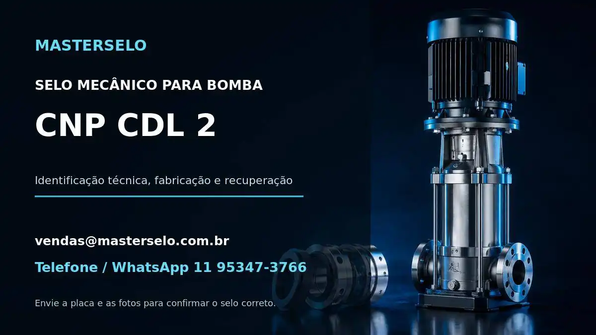 Imagem do modelo de bomba CNP CDL 2 usada na identificação do selo mecânico