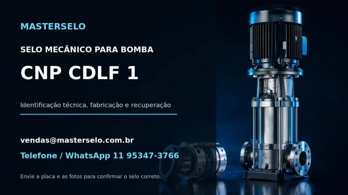 Imagem do modelo de bomba CNP CDLF 1 usada na identificação do selo mecânico