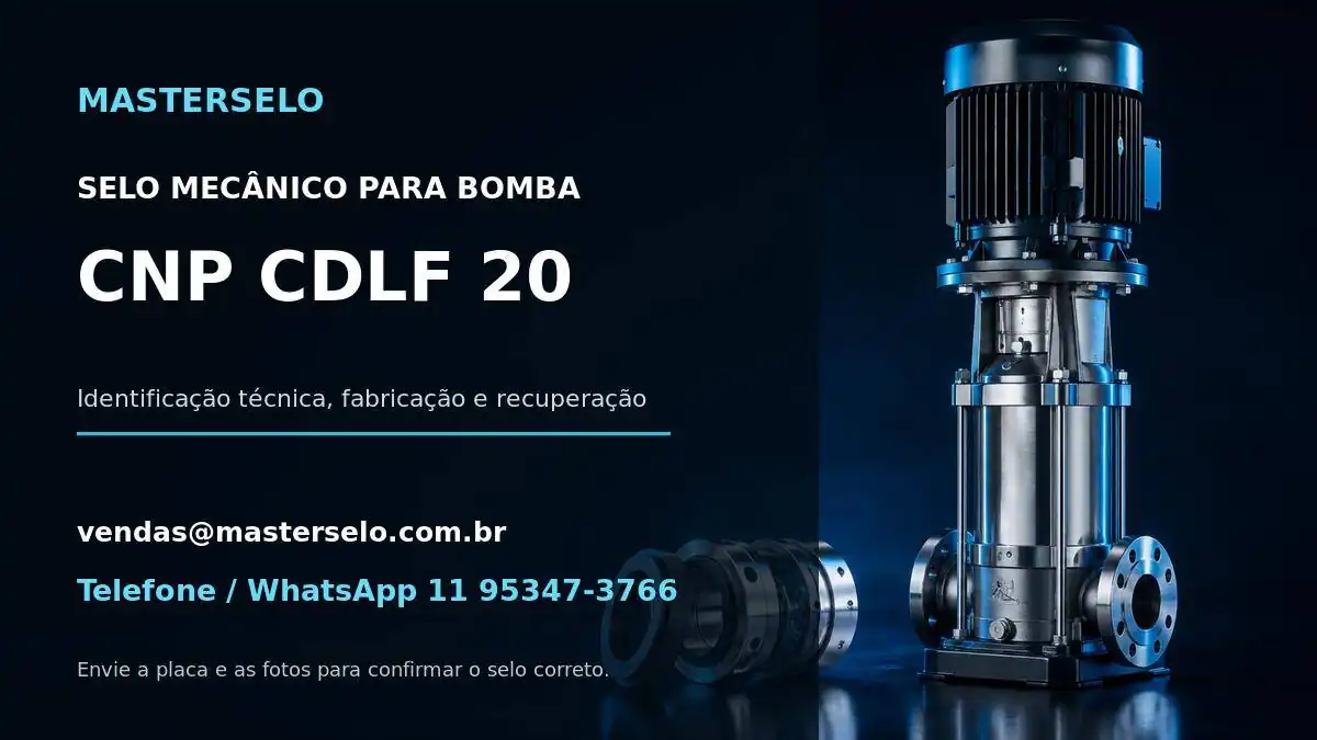 Imagem do modelo de bomba CNP CDLF 20 usada na identificação do selo mecânico