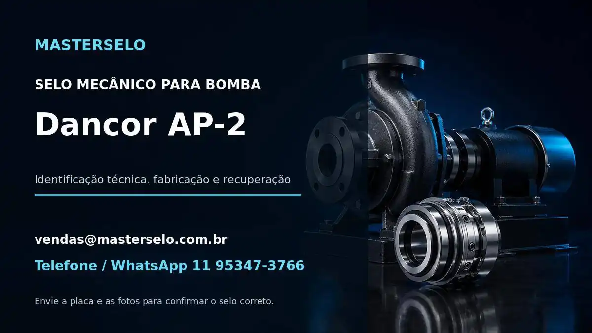 Imagem do modelo de bomba Dancor AP-2 usada na identificação do selo mecânico