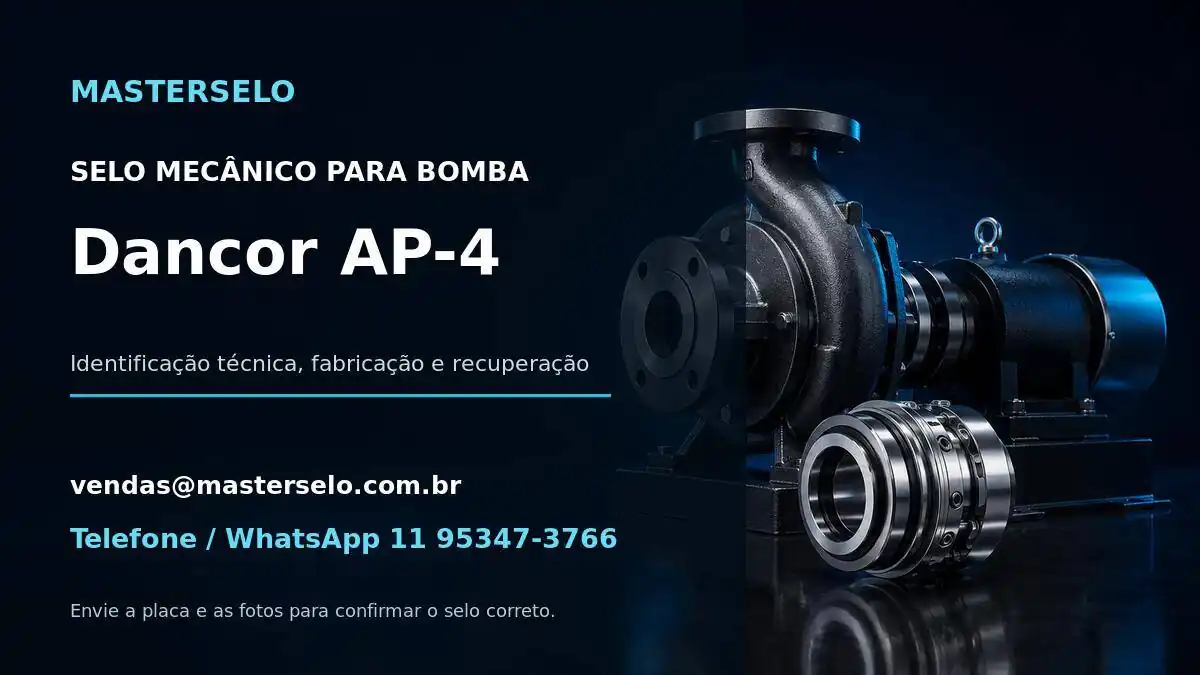 Imagem do modelo de bomba Dancor AP-4 usada na identificação do selo mecânico