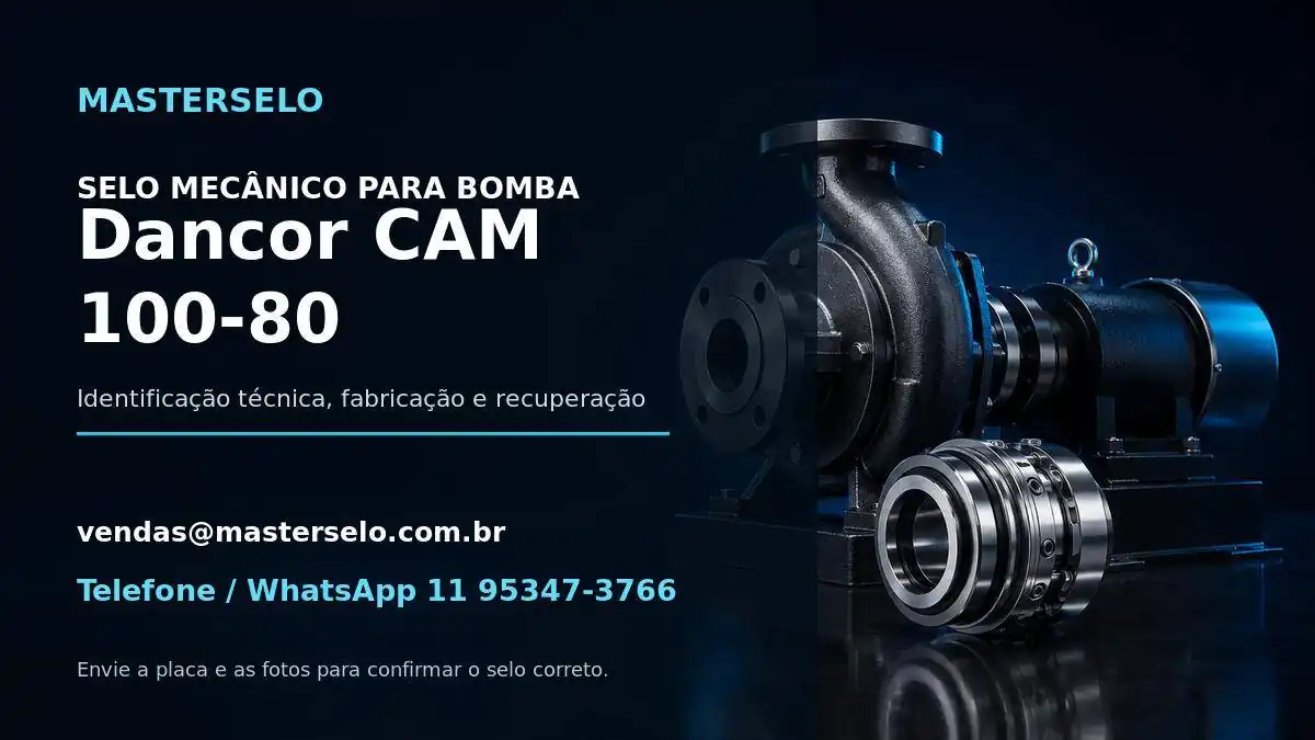 Imagem do modelo de bomba Dancor CAM 100-80 usada na identificação do selo mecânico