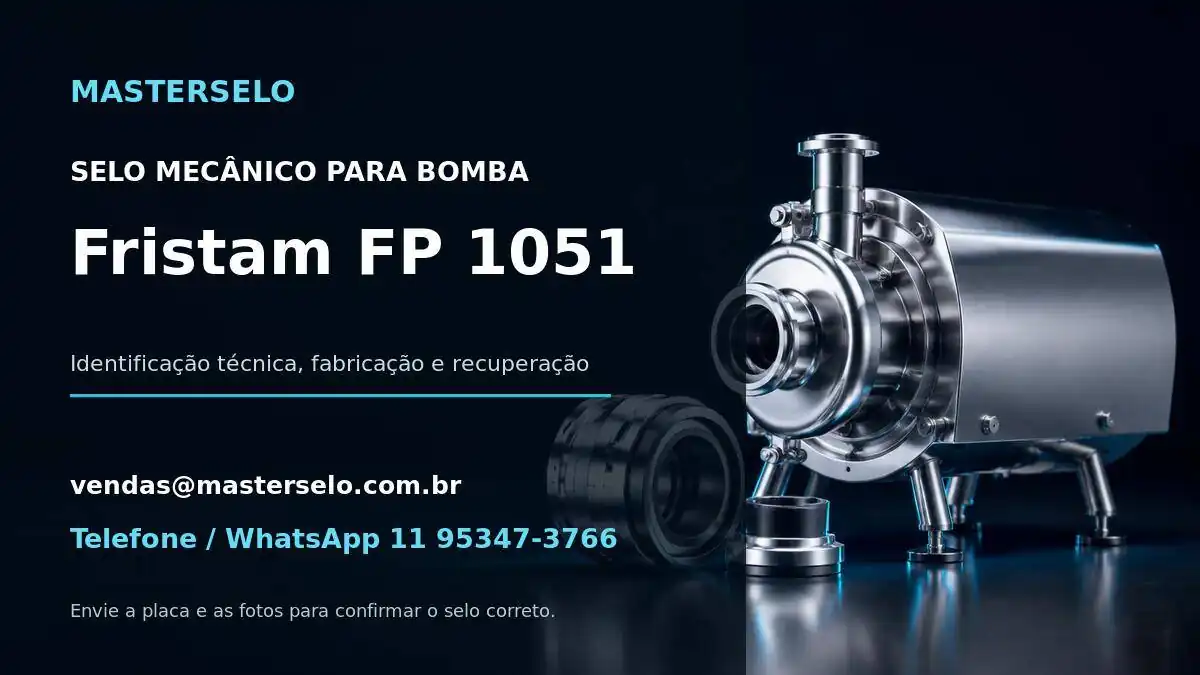 Imagem do modelo de bomba Fristam FP 1051 usada na identificação do selo mecânico