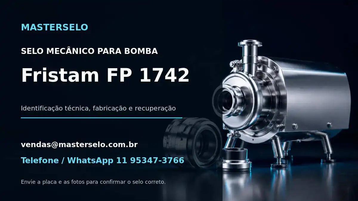 Imagem do modelo de bomba Fristam FP 1742 usada na identificação do selo mecânico