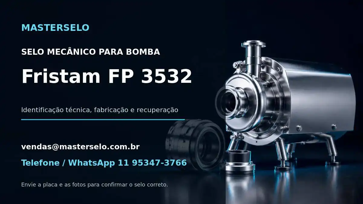 Imagem do modelo de bomba Fristam FP 3532 usada na identificação do selo mecânico