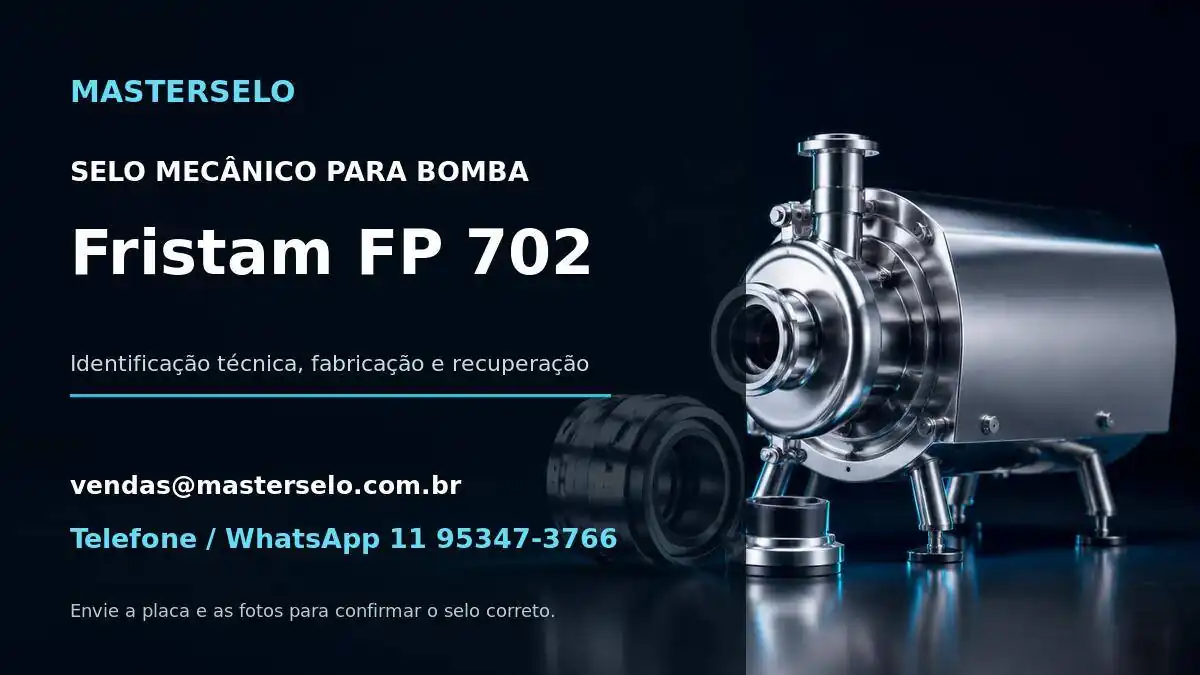Imagem do modelo de bomba Fristam FP 702 usada na identificação do selo mecânico