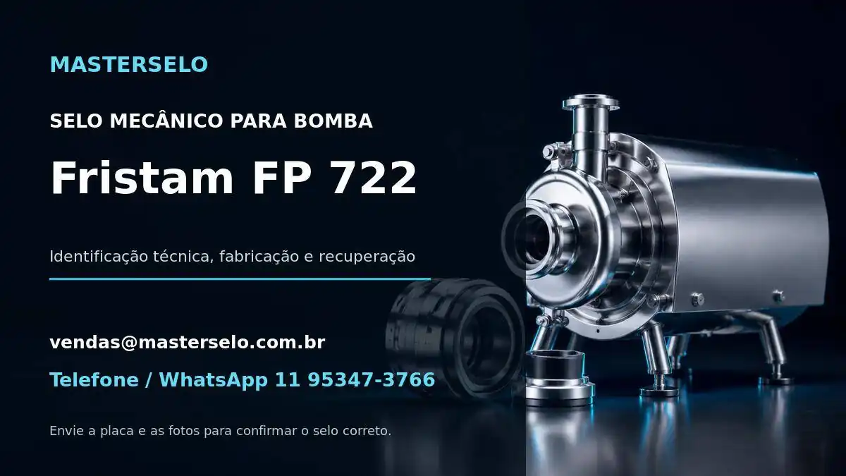 Imagem do modelo de bomba Fristam FP 722 usada na identificação do selo mecânico