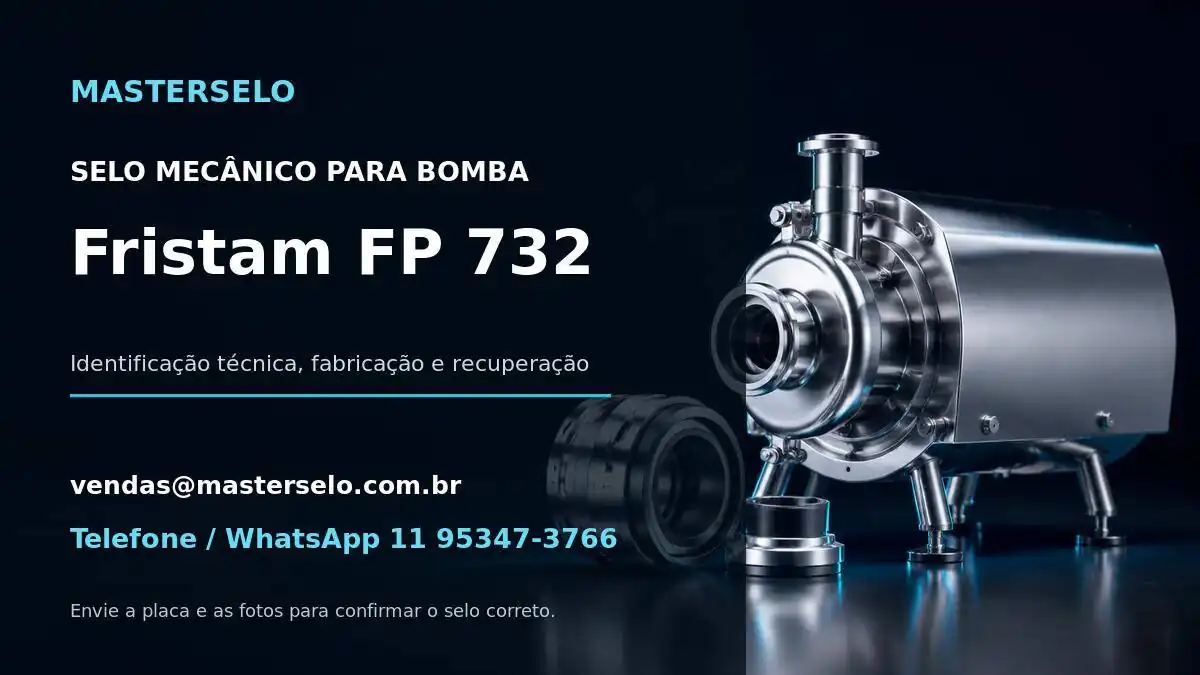 Imagem do modelo de bomba Fristam FP 732 usada na identificação do selo mecânico