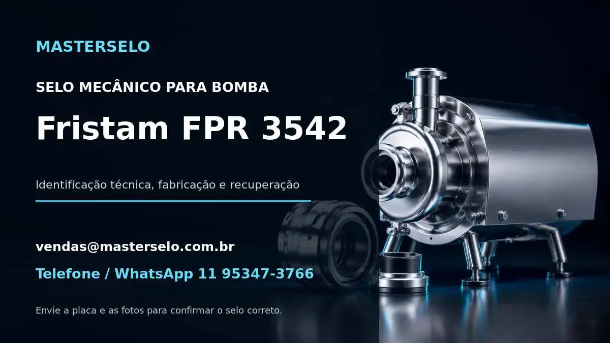 Imagem do modelo de bomba Fristam FPR 3542 usada na identificação do selo mecânico