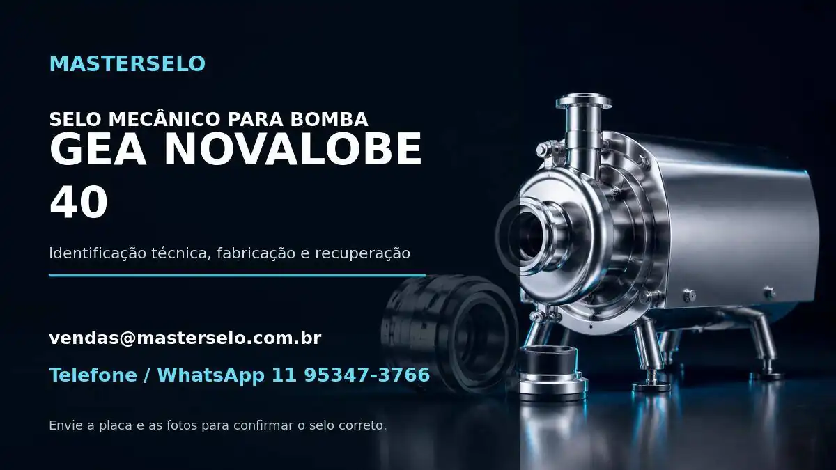 Imagem do modelo de bomba GEA NOVALOBE 40 usada na identificação do selo mecânico