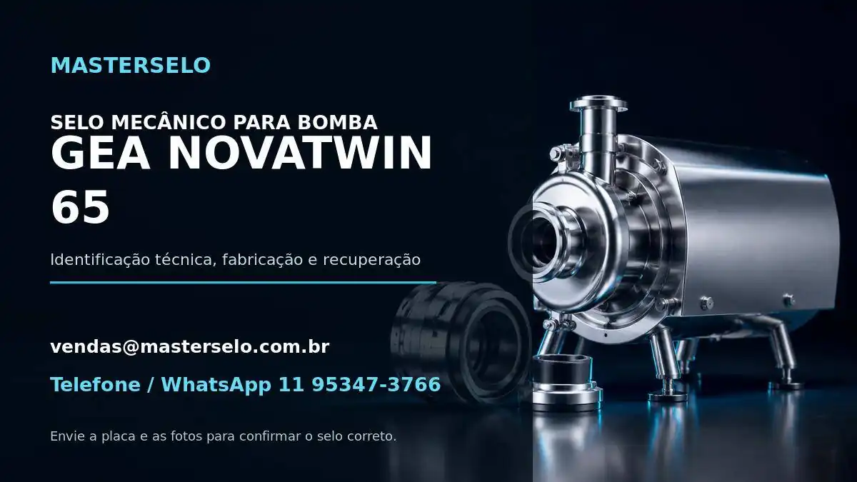 Imagem do modelo de bomba GEA NOVATWIN 65 usada na identificação do selo mecânico