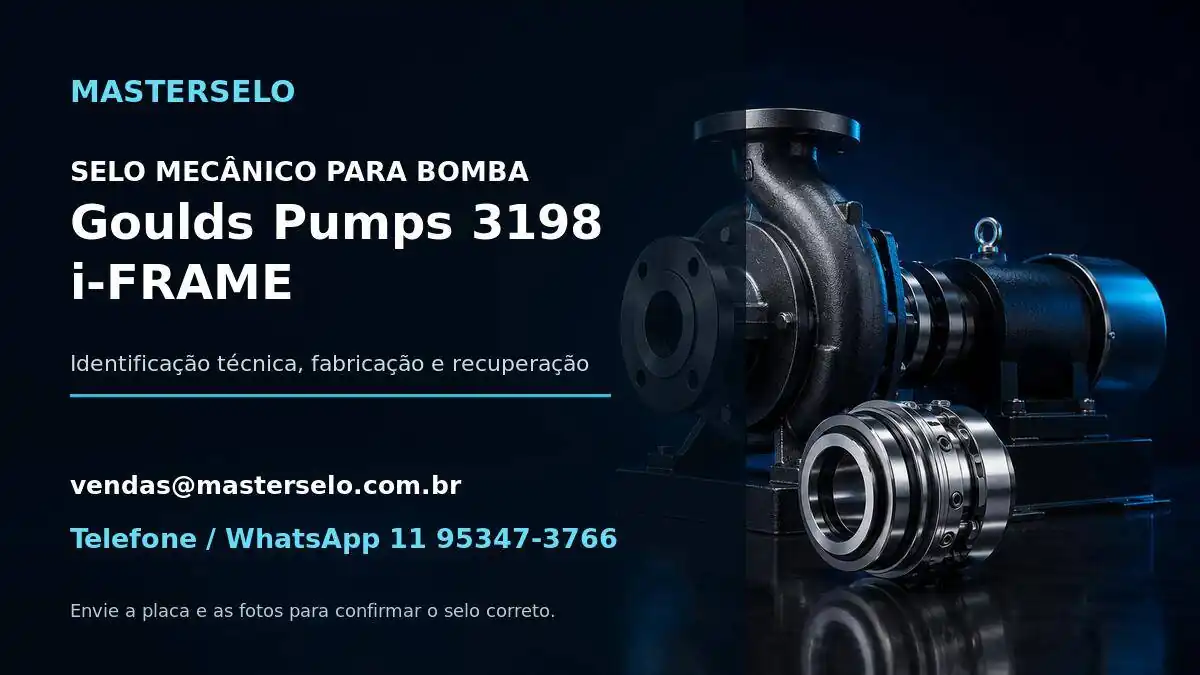 Imagem do modelo de bomba Goulds Pumps 3198 i-FRAME usada na identificação do selo mecânico