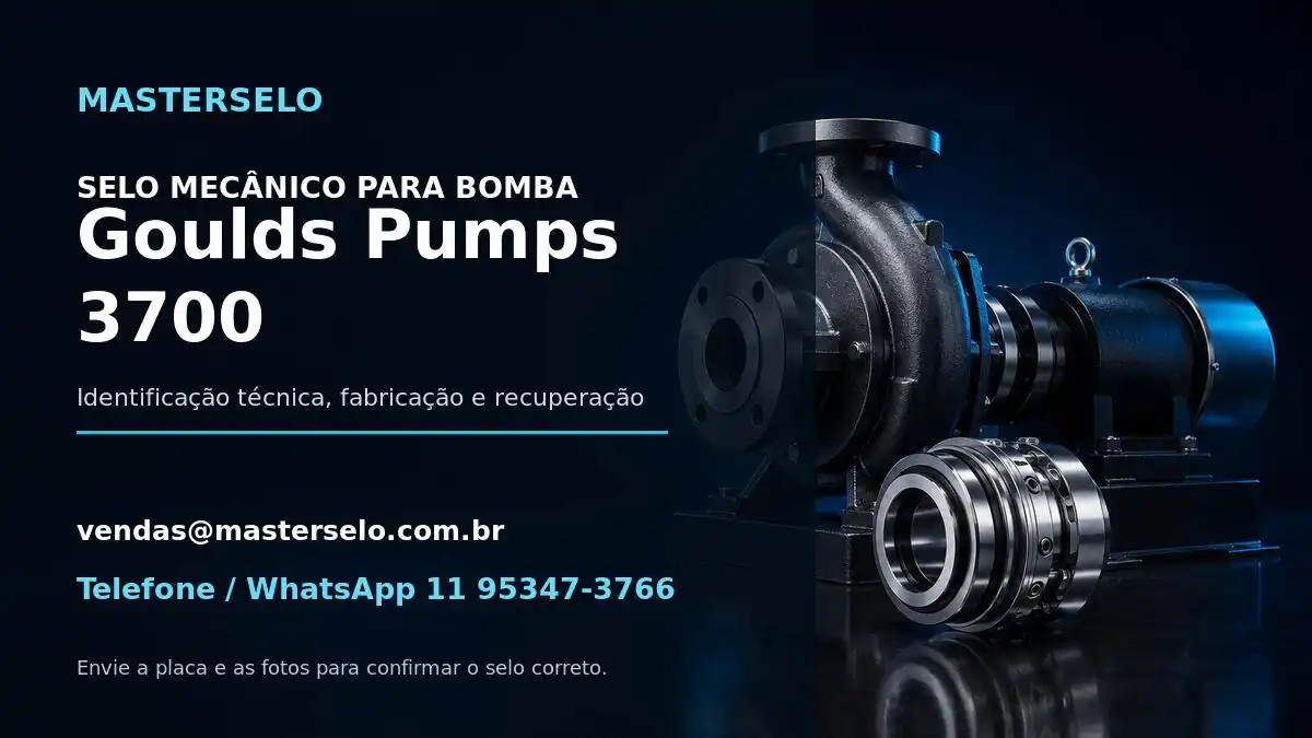 Imagem do modelo de bomba Goulds Pumps 3700 usada na identificação do selo mecânico