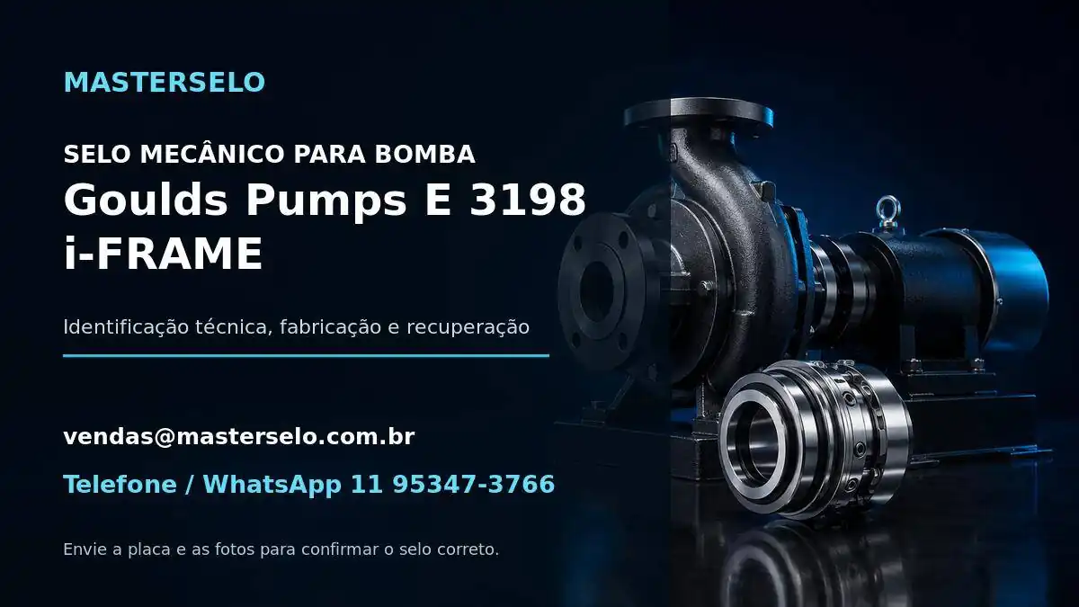 Imagem do modelo de bomba Goulds Pumps E 3198 i-FRAME usada na identificação do selo mecânico