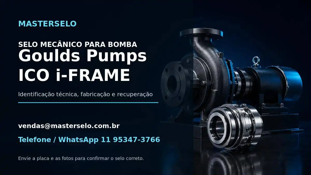 Imagem do modelo de bomba Goulds Pumps ICO i-FRAME usada na identificação do selo mecânico