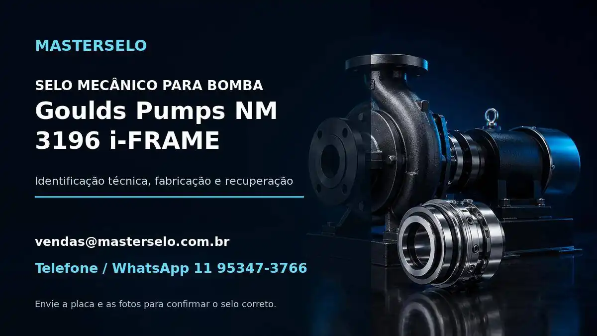Imagem do modelo de bomba Goulds Pumps NM 3196 i-FRAME usada na identificação do selo mecânico
