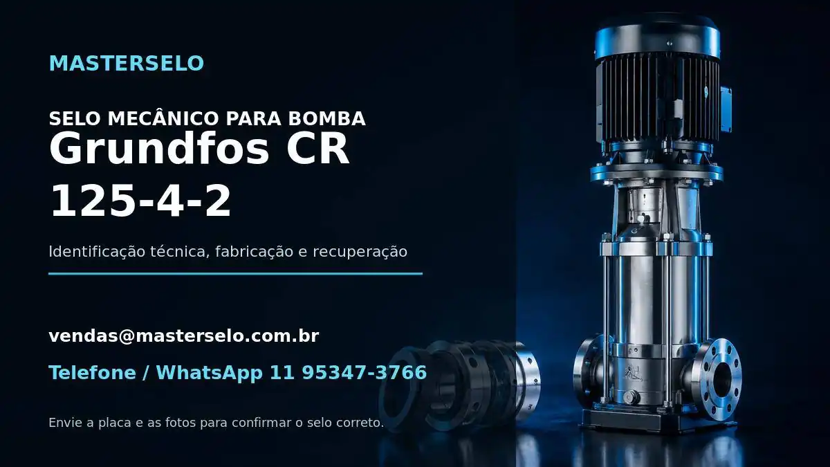Imagem do modelo de bomba Grundfos CR 125-4-2 usada na identificação do selo mecânico