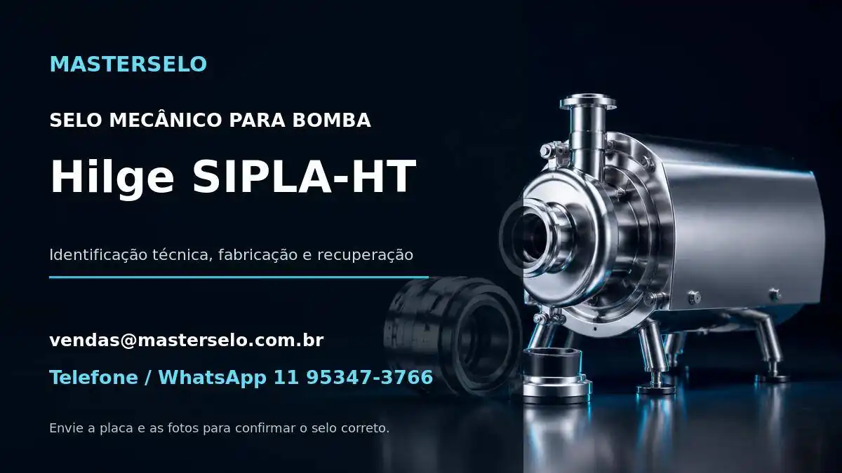 Imagem do modelo de bomba Hilge SIPLA-HT usada na identificação do selo mecânico