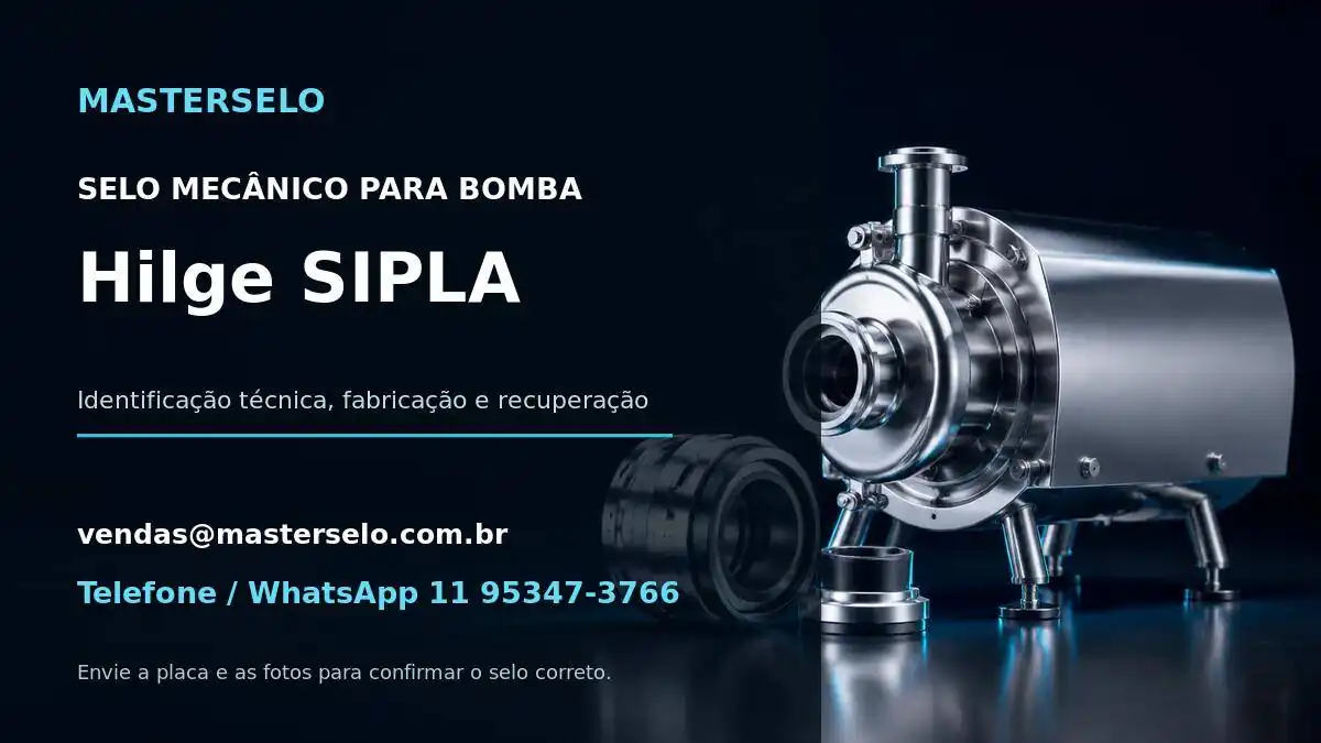 Imagem do modelo de bomba Hilge SIPLA usada na identificação do selo mecânico