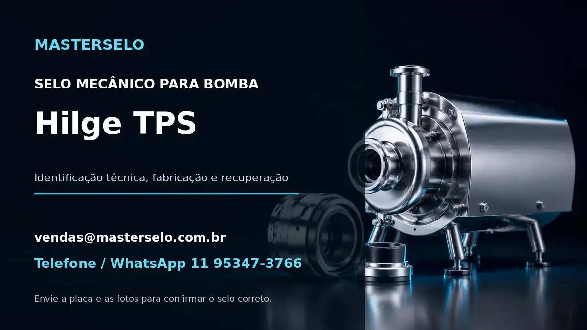 Imagem do modelo de bomba Hilge TPS usada na identificação do selo mecânico