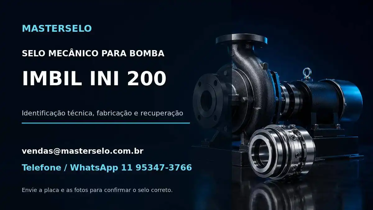 Imagem do modelo de bomba IMBIL INI 200 usada na identificação do selo mecânico