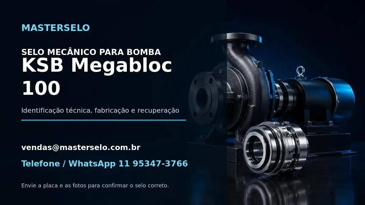 Imagem do modelo de bomba KSB Megabloc 100 usada na identificação do selo mecânico