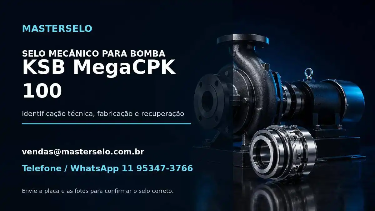 Imagem do modelo de bomba KSB MegaCPK 100 usada na identificação do selo mecânico