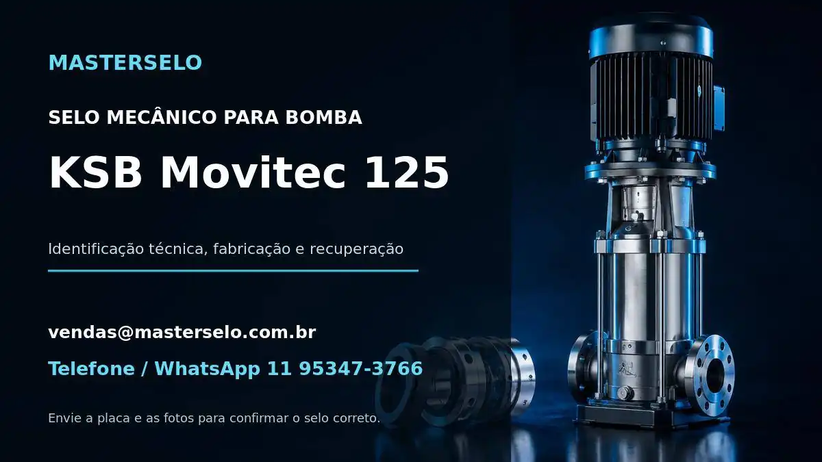Imagem do modelo de bomba KSB Movitec 125 usada na identificação do selo mecânico