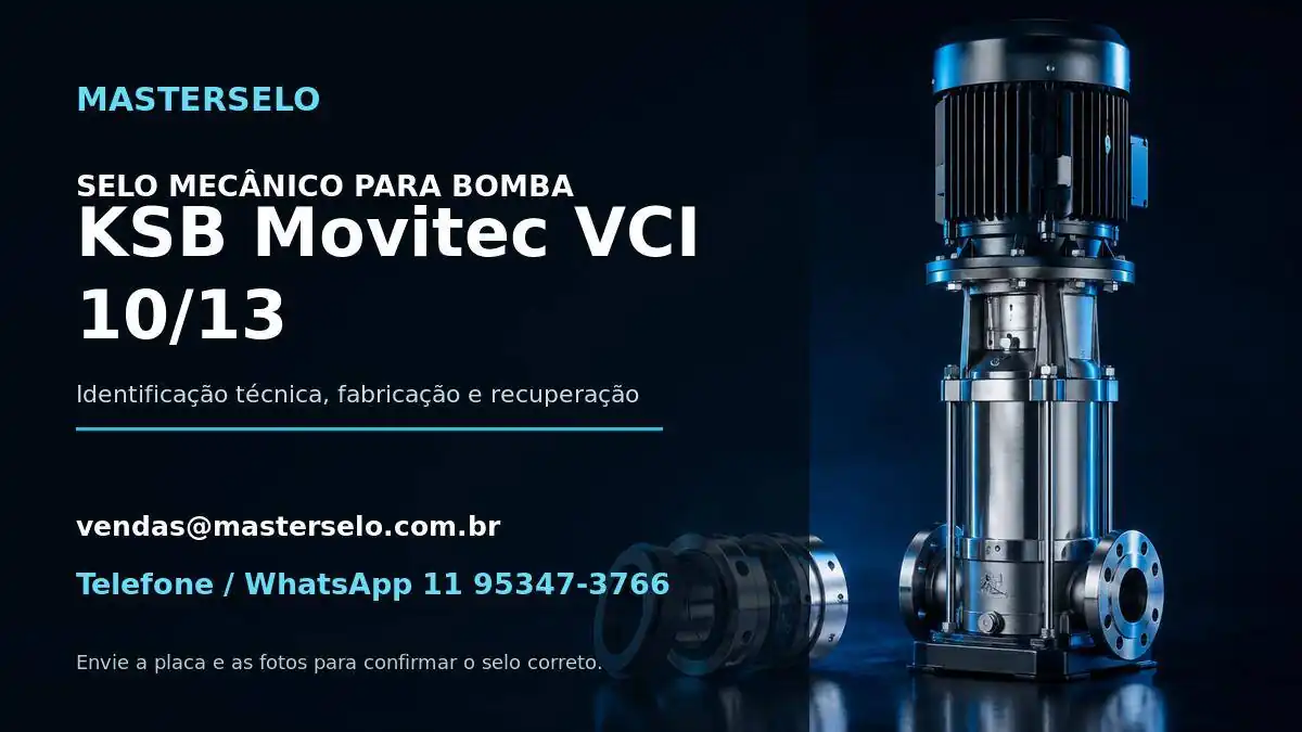 Imagem do modelo de bomba KSB Movitec VCI 10/13 usada na identificação do selo mecânico