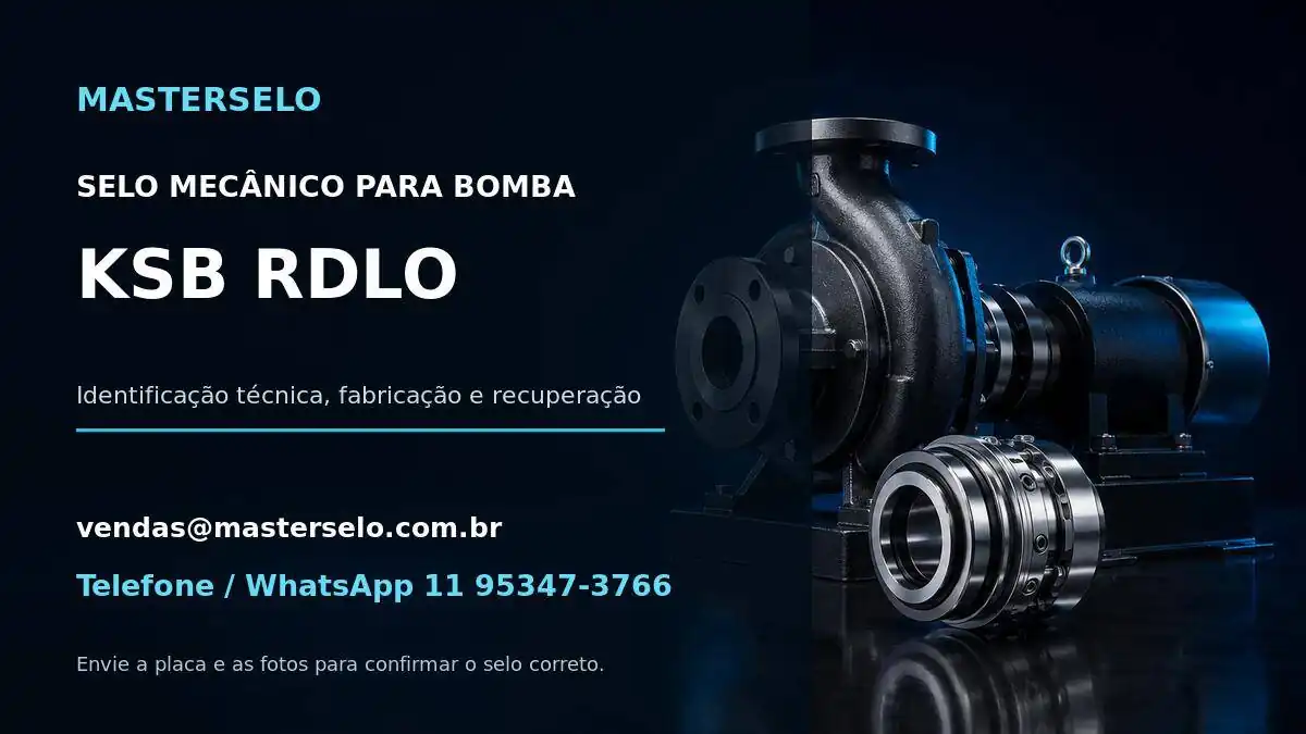 Imagem do modelo de bomba KSB RDLO usada na identificação do selo mecânico