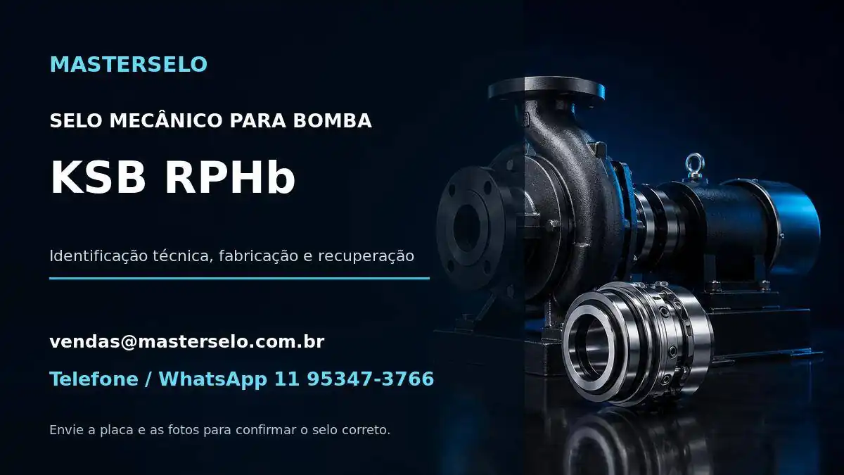 Imagem do modelo de bomba KSB RPHb usada na identificação do selo mecânico