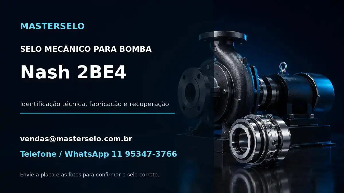 Imagem do modelo de bomba Nash 2BE4 usada na identificação do selo mecânico