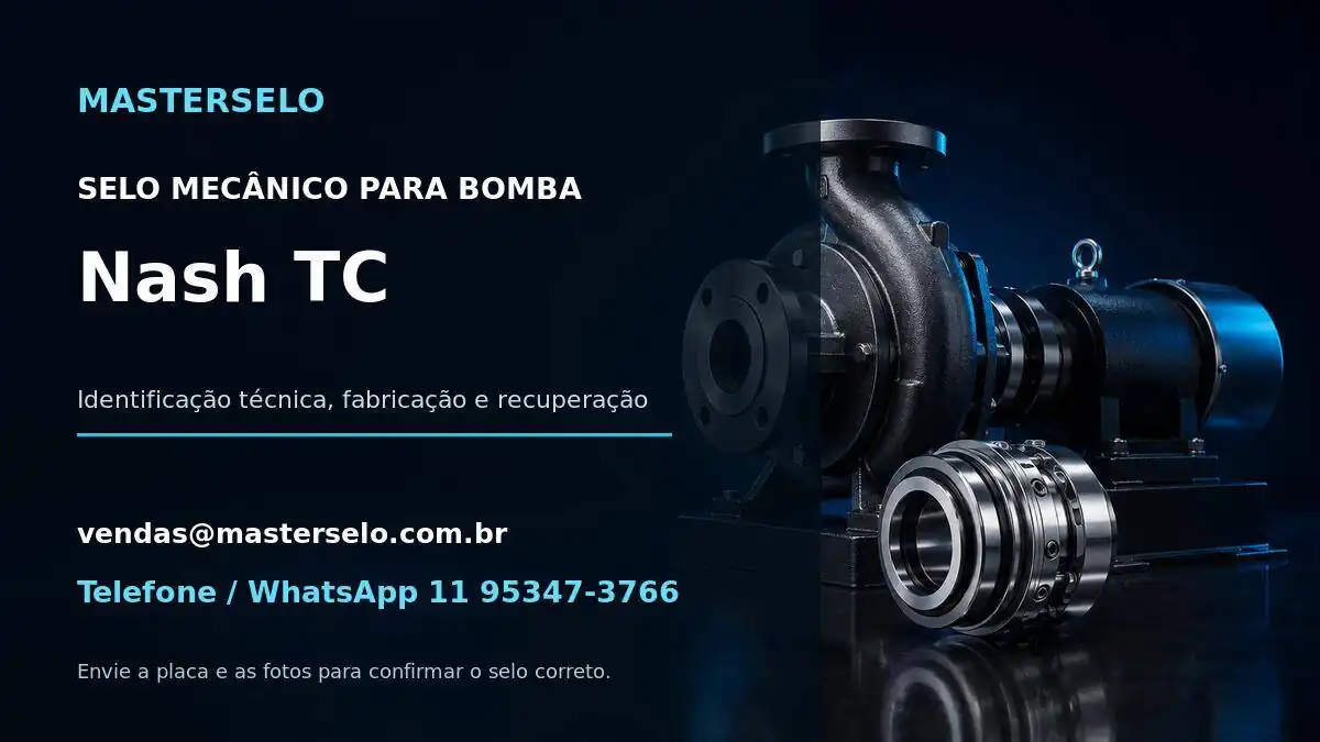 Imagem do modelo de bomba Nash TC usada na identificação do selo mecânico