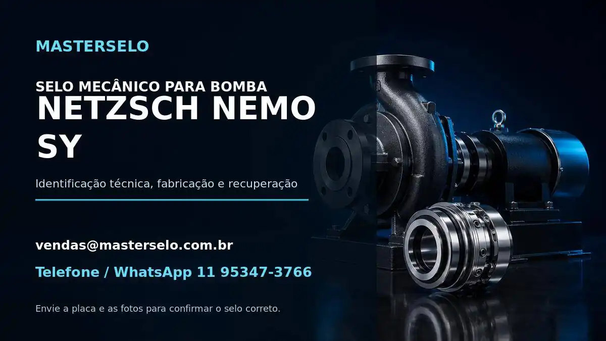 Imagem do modelo de bomba NETZSCH NEMO SY usada na identificação do selo mecânico