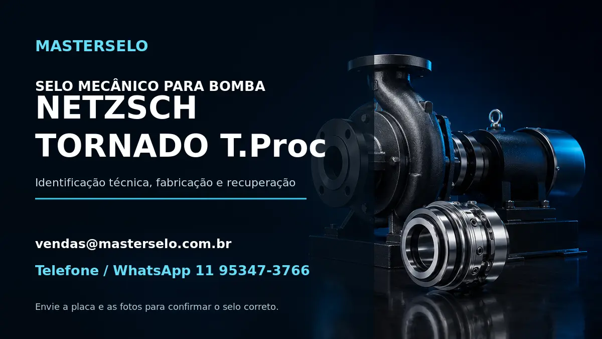 Imagem do modelo de bomba NETZSCH TORNADO T.Proc usada na identificação do selo mecânico