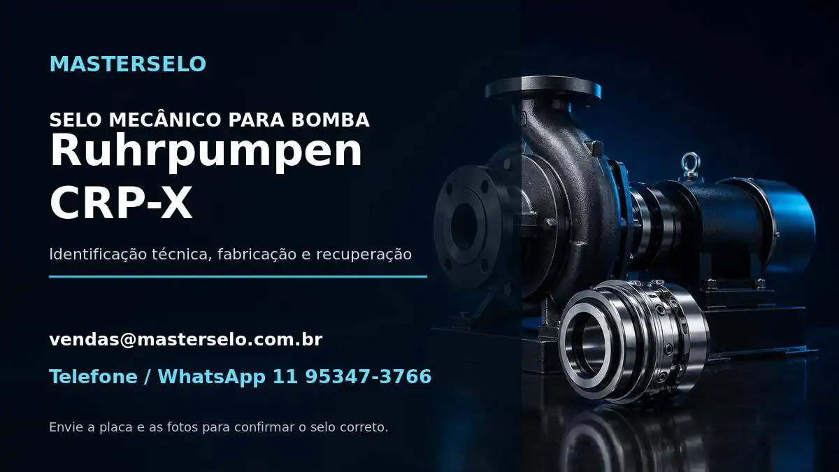 Imagem do modelo de bomba Ruhrpumpen CRP-X usada na identificação do selo mecânico
